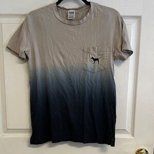 PINK Victoria's Secret Tan and Navy Ombre T-Shirt